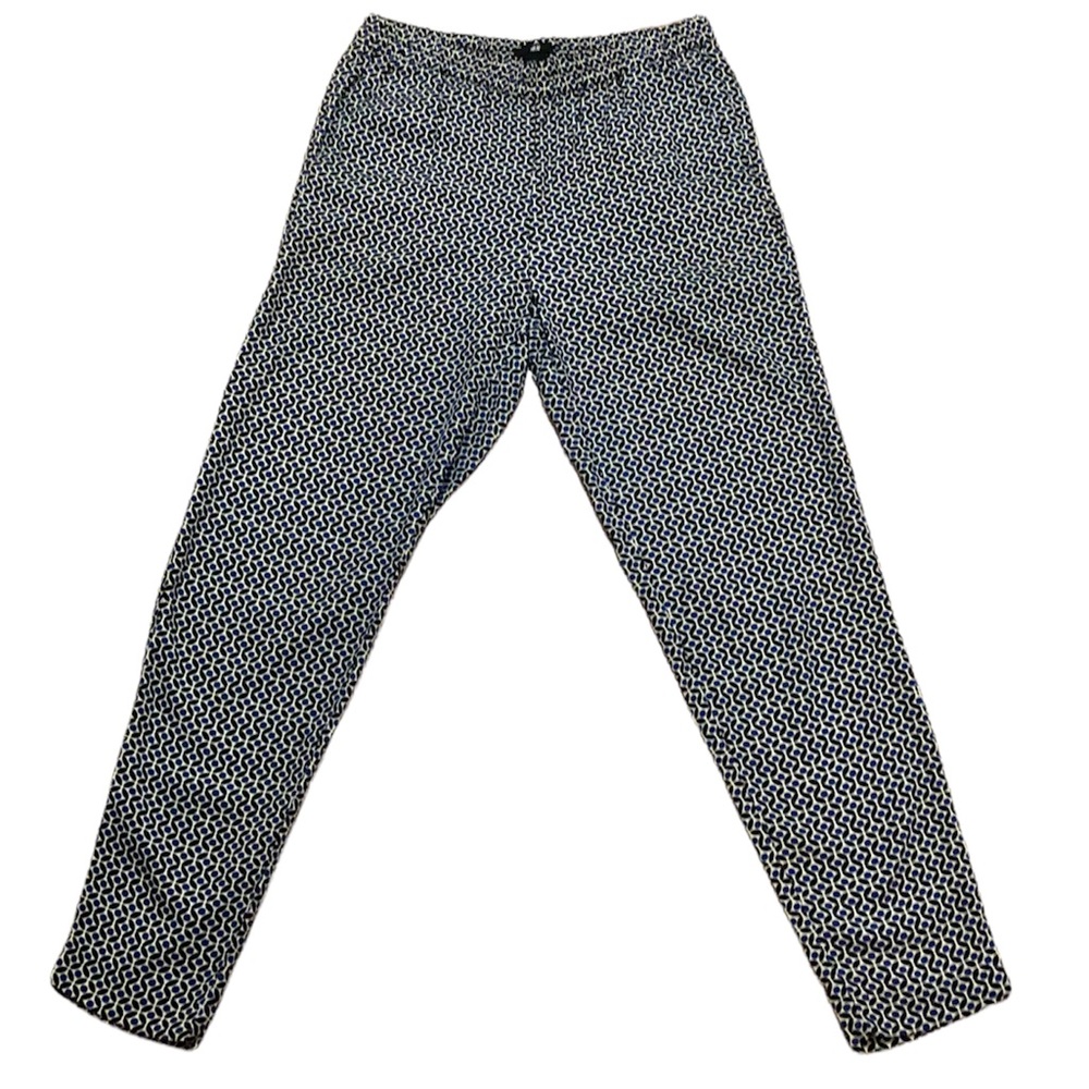 H&M patterned pants with elastic waistband, size 4